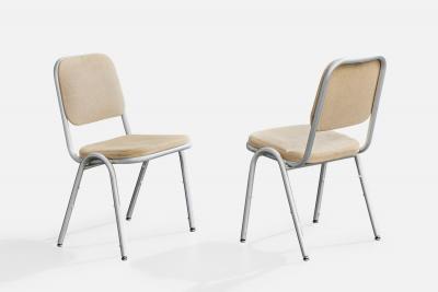 Warren McArthur Dining Room Chairs with Aluminum and Fabric 1955