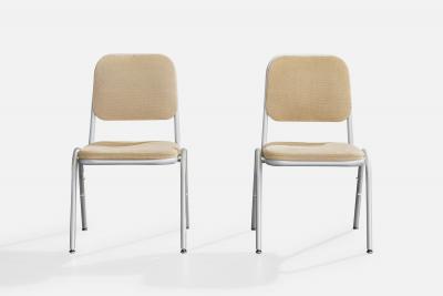 Warren McArthur Dining Room Chairs with Aluminum and Fabric 1955