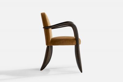 Wendell Castle Armchair with Mahogany and Velvet USA 1997