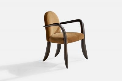 Wendell Castle Armhair with Mahogany and Velvet USA 1997