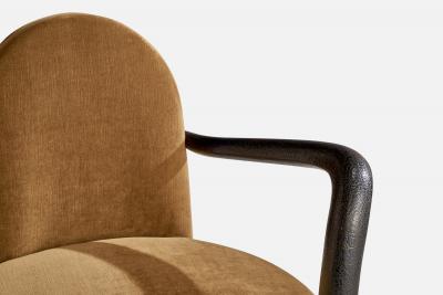Wendell Castle Armhair with Mahogany and Velvet USA 1997