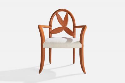 Wendell Castle Springborn Armchair with Cherry Poplar and Fabric USA 1993