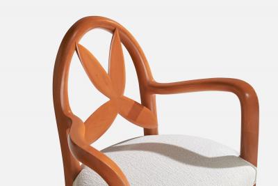 Wendell Castle Springborn Armchair with Cherry Poplar and Fabric USA 1993