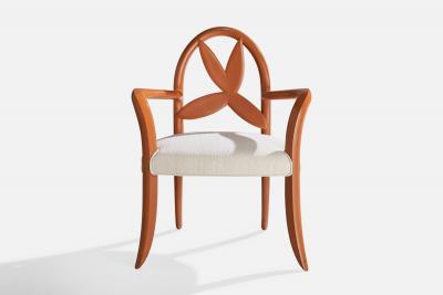 Wendell Castle Springborn Armchair with Cherry Poplar and Fabric USA 1993