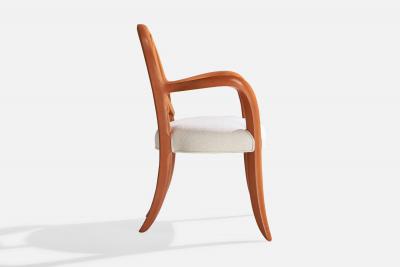Wendell Castle Springborn Armchair with Cherry Poplar and Fabric USA 1993