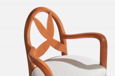 Wendell Castle Springborn Armchair with Cherry Poplar and Fabric USA 1993