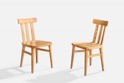 Werner West Dining Room Chairs in Pine Finland 1950s