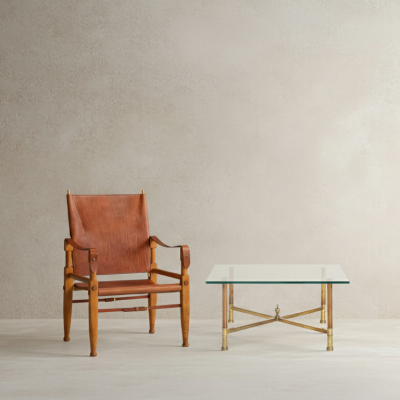 Wilhelm Kienzle Beechwood and Leather Safari Chair Wilhelm Kienzle