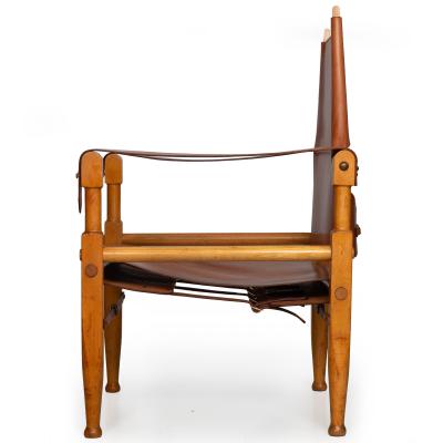 Wilhelm Kienzle Beechwood and Leather Safari Chair Wilhelm Kienzle