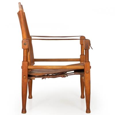 Wilhelm Kienzle Leather and Oak Safari Chair Wilhelm Kienzle ca 1950