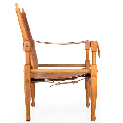 Wilhelm Kienzle Leather and Oak Safari Chair Wilhelm Kienzle circa 1950