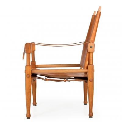 Wilhelm Kienzle Leather and Oak Safari Chair Wilhelm Kienzle circa 1950