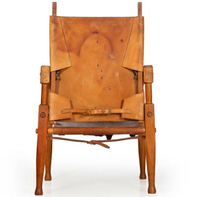 Wilhelm Kienzle Safari Chair in Leather and Oak Wilhelm Kienzle