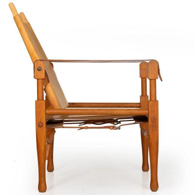 Wilhelm Kienzle Safari Chair in Leather and Oak Wilhelm Kienzle ca 1950