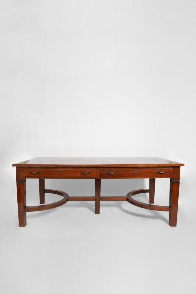Wooden library table Portugal 1940s 