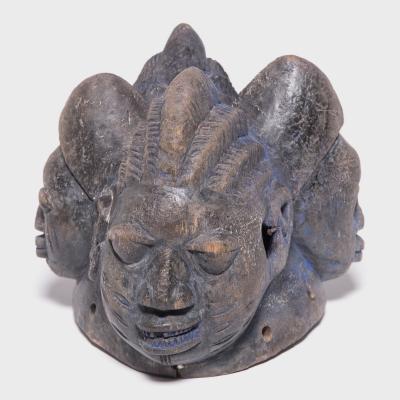 Yoruba Four Headed Egungun Headdress