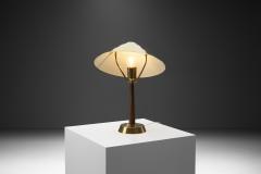  AB E Hansson Co AB E Hansson Co Brass Table Lamp with Adjustable Shade Sweden 1950s - 2937013