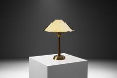  AB E Hansson Co AB E Hansson Co Brass Table Lamp with Adjustable Shade Sweden 1950s - 2937014