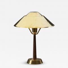  AB E Hansson Co AB E Hansson Co Brass Table Lamp with Adjustable Shade Sweden 1950s - 2941326