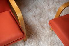  ARP ARP Pair of Orange Armchairs in Natural Beech France 1956 - 2484303