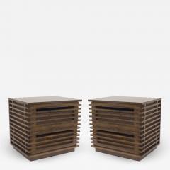  Bernhardt Linea Bernhardt Linea Contemporary Walnut Bedside Tables - 1462329