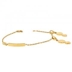  Cartier CARTIER 18K YELLOW GOLD ID PLATE HIS AND HERS CHARMS CHAIN BRACELET - 2936117