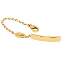  Cartier CARTIER 18K YELLOW GOLD ID PLATE HIS AND HERS CHARMS CHAIN BRACELET - 2936118