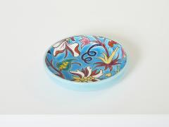  Fa enceries et Emaux de Longwy Blue flowers Art deco bowl Emaux de Longwy 1950 - 2752371