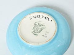  Fa enceries et Emaux de Longwy Blue flowers Art deco bowl Emaux de Longwy 1950 - 2752377