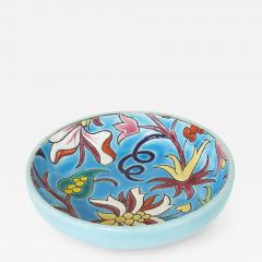  Fa enceries et Emaux de Longwy Blue flowers Art deco bowl Emaux de Longwy 1950 - 2766034