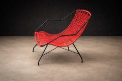  Forma Brazil Brazilian Modern Red Synthetic Rope and Iron Armchair Forma 1950s Lot 181 - 4624665