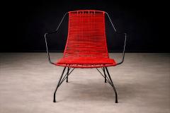  Forma Brazil Brazilian Modern Red Synthetic Rope and Iron Armchair Forma 1950s Lot 181 - 4624667