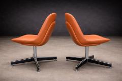  Forma Brazil Pair of Pollock Armchairs by Forma Aluminum Leather 1970s Lot 153 - 4624671