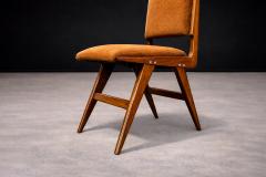  Forma Brazil Set of 6 Chairs in Saddle Mohair and Rosewood Attributed to Forma 1950s - 4802063