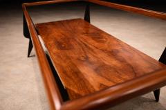  Fratte Midcentury Modern Coffee Table in Caviuna Glass by Fratte 1950s Lot 838A - 4624856