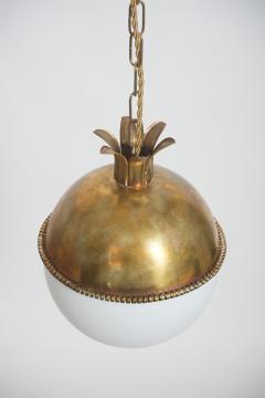  Granada 30cm brass and opaline ceiling lamp Barracuda edition  - 4539681