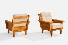  Habitant Habitant Lounge Chairs with Pine and Fabric USA 1940s - 4767886