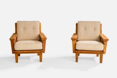  Habitant Habitant Lounge Chairs with Pine and Fabric USA 1940s - 4767887