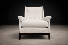  Jorge Jabour Jorge Jabour Club Chair in Brazilian Rosewood and Boucl 1960s Lot 233 - 4624341