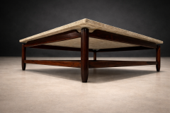  Jorge Jabour Rosewood Marble Coffee Table by Jorge Jabour for Moveis Cantu Lot 645 - 4624870