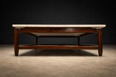  Jorge Jabour Rosewood Marble Coffee Table by Jorge Jabour for Moveis Cantu Lot 645 - 4624873