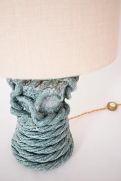  Kasa Gorgone turquoise ceramic lamp 32cm Barracuda Edition  - 4539942