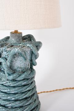  Kasa Gorgone turquoise ceramic lamp 32cm Barracuda Edition  - 4539943