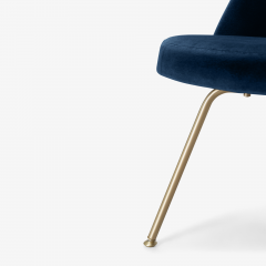  Knoll Eero Saarinen for Knoll Executive Armless Chairs in Velvet Brushed Brass - 2772488