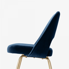 Knoll Eero Saarinen for Knoll Executive Armless Chairs in Velvet Brushed Brass - 2772489
