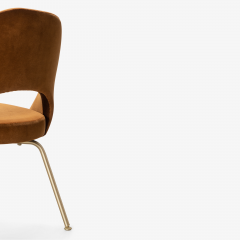  Knoll Eero Saarinen for Knoll Executive Armless Chairs in Velvet Brushed Brass 6 - 2770502