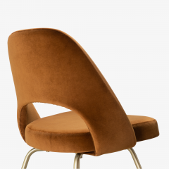  Knoll Eero Saarinen for Knoll Executive Armless Chairs in Velvet Brushed Brass 6 - 2770504