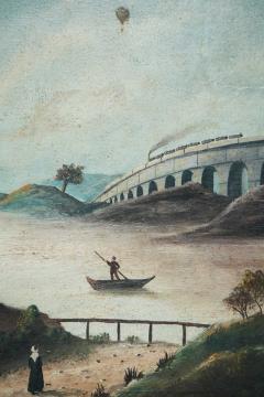  Le pont de chemin de fer painting M L Daguerry 1888  - 4562610