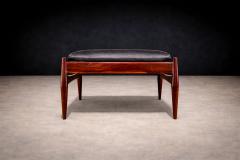  Liceu de Artes e Of cios Ottoman in Rosewood Leather Liceu de Artes 1960s - 4802149