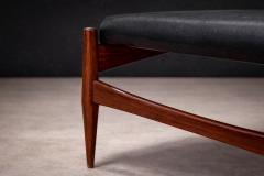  Liceu de Artes e Of cios Ottoman in Rosewood Leather Liceu de Artes 1960s - 4802152
